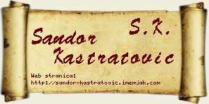 Šandor Kastratović vizit kartica